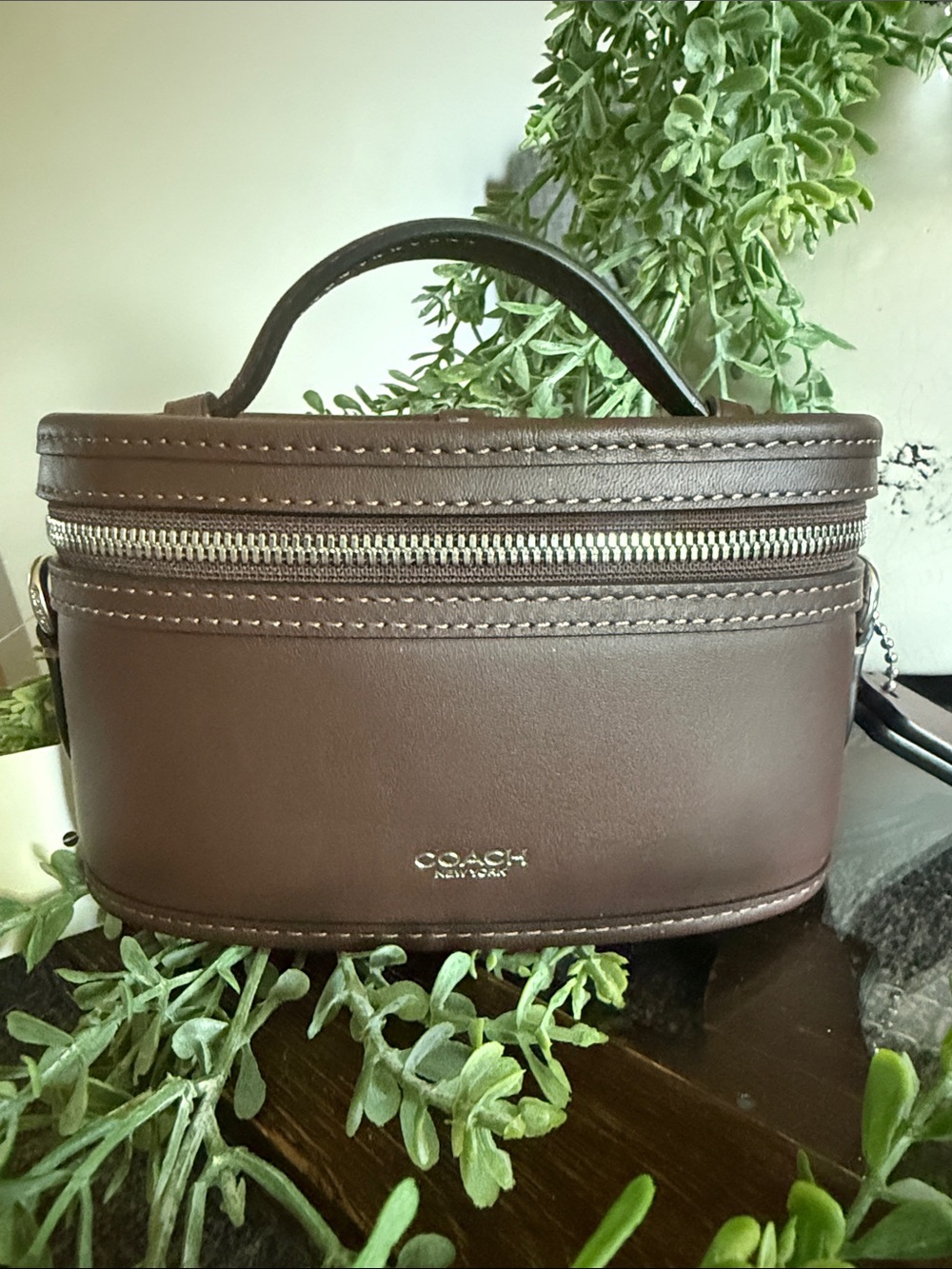 Coach Mini Train Case in Brown with Silver Hardware - Picture 8 of 8